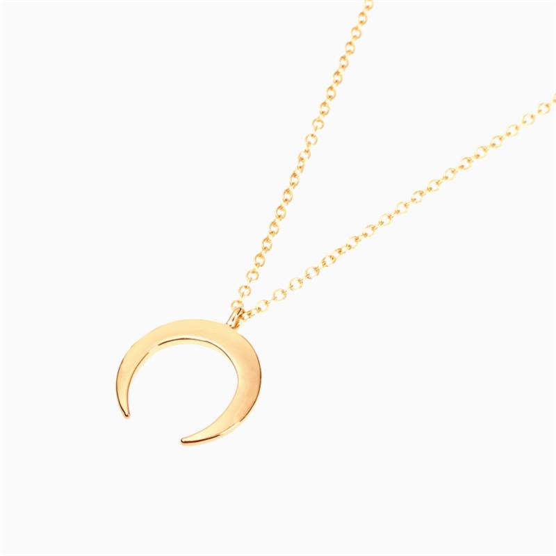 Jewelry Moon Necklace Women's Clavicle Chain Electroplated Gold Silver Crescent Pendant