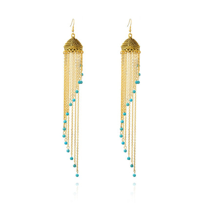 Fashion Earrings Exquisite Alloy Turquoise Boutique Female Jewelry Ladies Personality Earrings