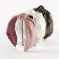 F566 autumn and winter velvet series hot dyed leaves headband niche knotted sweet and elegant going out retro headband female