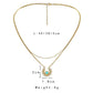 Personality creative stainless steel gold double gold wire chain sun turquoise pendant titanium steel necklace female