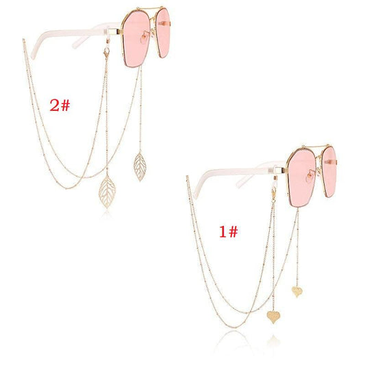 Jewelry Long Tassel Love Leaves Pendant Glasses Chain Accessories Mask Hanging Chain