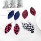Fashion retro leopard earrings simple double layer pu leather earrings accessories