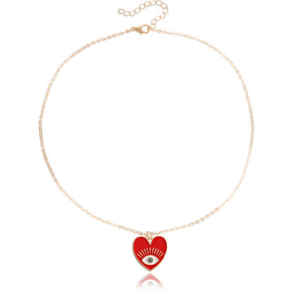 Jewelry Simple and Versatile Eye Pendant Necklace Female Personality Devil's Eye Fashion Love Necklace