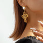 Retro Fashion Irregular Cross Earrings Medieval Geometric Court Earrings