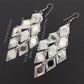 Long Rhombus Sequin Earrings Fashion Metal Earrings Women Jewelry