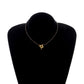 Jewelry Fashion Temperament Black Crystal Glass Bead Chain Simple OT Buckle Short Flower Necklace