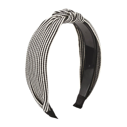 F4747 fabric net red sweet small fresh Mori headband knotted wash face go out press hair plaid simple headband