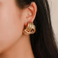Exaggerated Earrings Geometric Cross Metal Pattern Stud Earrings Fashion Creative Accessories