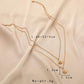 Retro Simple Fashion Camellia Pendant Necklace Double Stacked Cross Chain Ladies Jewelry