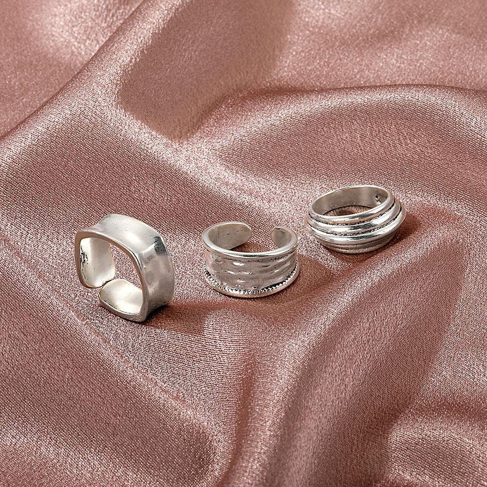 Old opening geometric ring ins personality trend adjustable irregular ring punk jewelry female