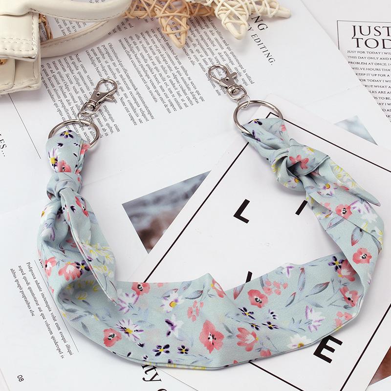 Retro pattern square scarf silk scarf trousers scarf street dance hip-hop small scarf vintage all-match trendy ins pants chain accessories