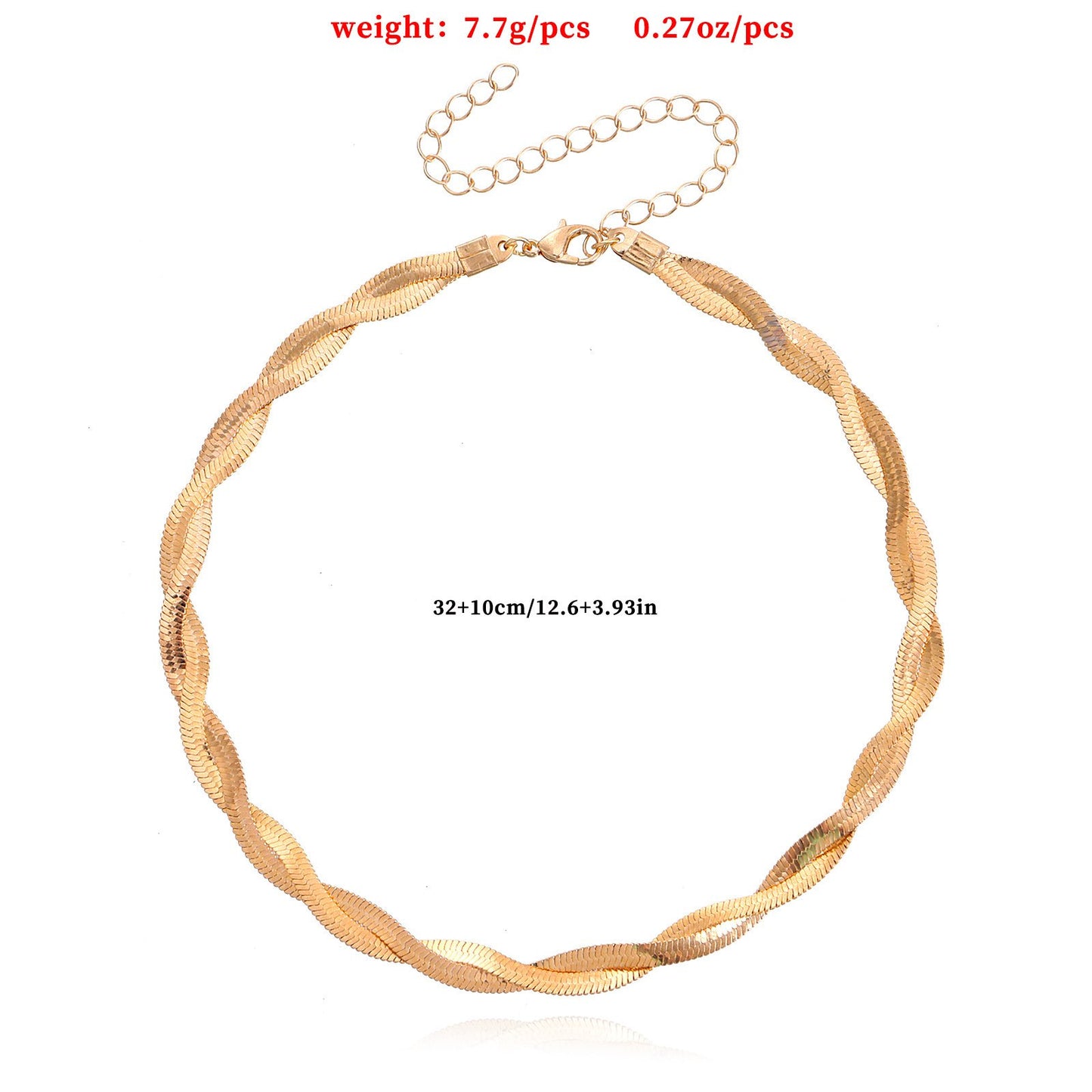 Jewelry trend double-layer winding snake bone necklace necklace female fairy niche design necklace