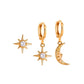 Earrings Personality Asymmetrical Star Moon Earrings Personality Trend Unilateral Set Earrings