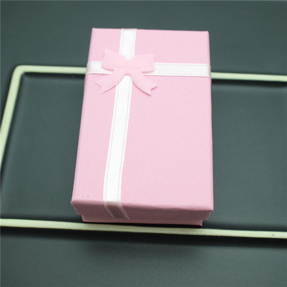 Heaven and Earth Cover Packaging Box Bowknot Decoration Jewelry Box Rectangular Necklace Ring Jewelry Box