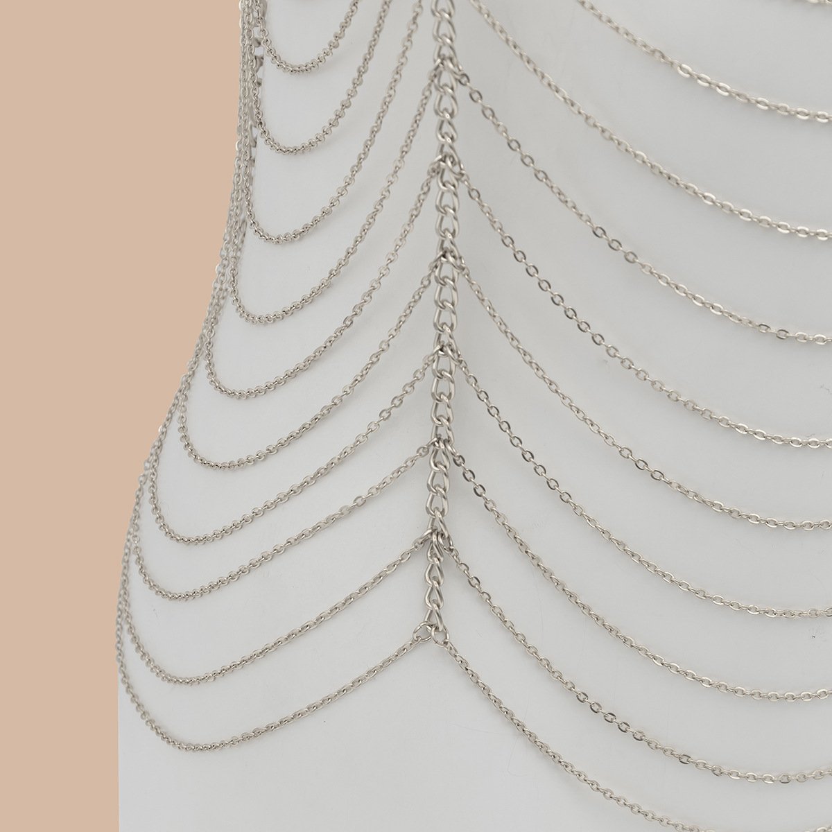 Jewelry personalized fashion hollow geometric body chain sexy multi-layer chain tassel clothing for women