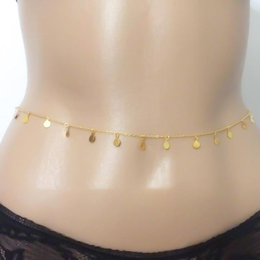 Jewelry Sexy Simple Bellybodychain Bikini Sequin Waist Chain