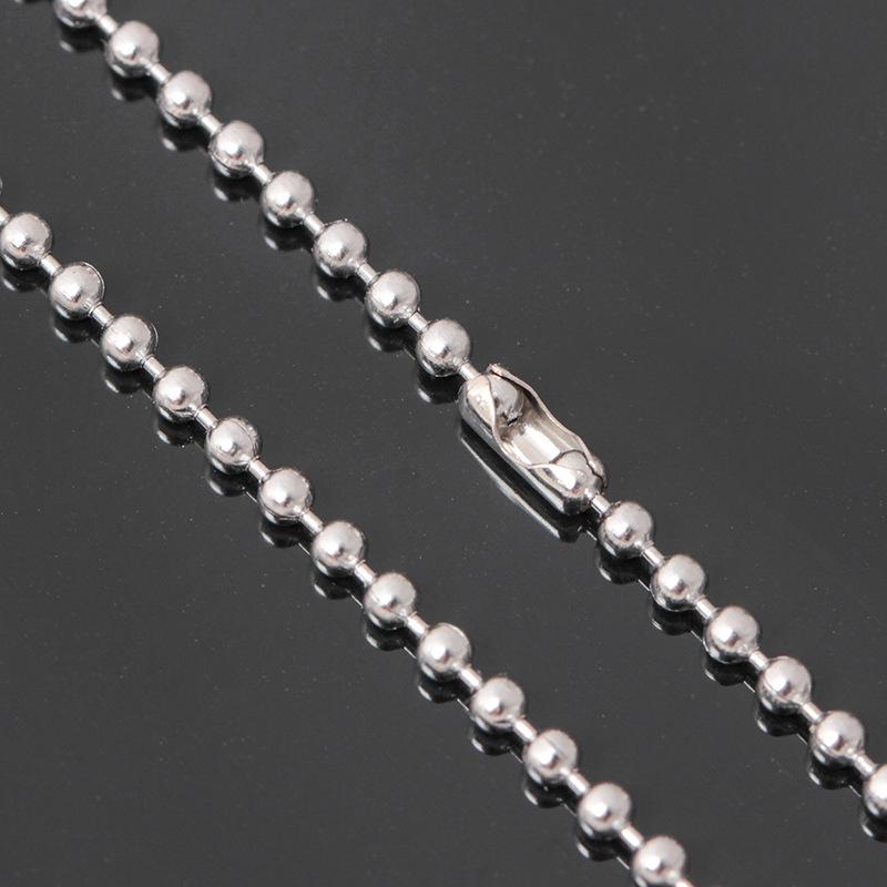 Fashion Stainless Steel Ball Chain Necklace Hipster Simple Fashion Titanium Steel Jewelry