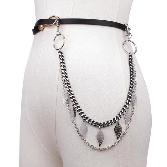 Pants chain ring accessories ins single-layer metal hip-hop retro jeans hanging chain hip-hop men and women accessories trendy