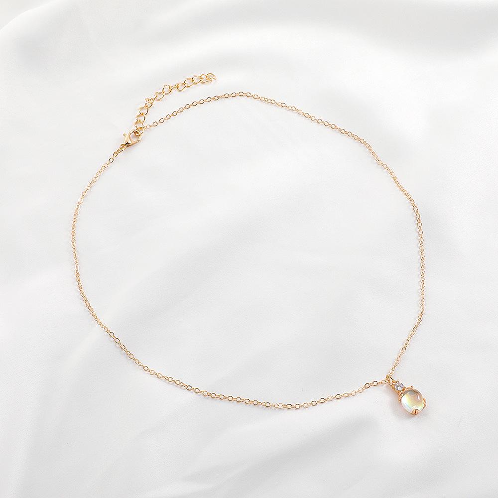 Simple Zircon Pendant Necklace Personality Creative Metal Scissors Rock Clavicle Chain Fashion Necklace Women