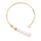 Exaggerated Fashion Pearl Necklace Simple Versatile Small Gold Bead Open Necklace Exquisite Clavicle Chain Jewelry Female