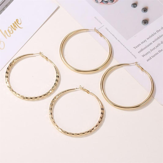 Earrings simple fashion exaggerated big earrings punk street style trendy earrings temperament earrings