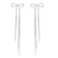 E1542 Jewelry Bow Knot Tassel Long Earrings Temperament Sweet Internet Celebrity Cold Earrings