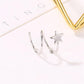 Silver Star Love Rotating Earrings Simple Personality Sexy Temperament Design Sense Earrings Female Internet Celebrity Earrings