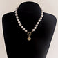 Jewelry ins imitation pearl necklace scallop pendant necklace female hot girl clavicle chain niche design