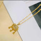 Ins tide net red Xiangyun Ruyi safety lock necklace female light luxury niche design safety lock collarbone chain