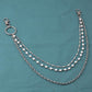 Jewelry fashion personality cross chain ins versatile multi-layer pearl retro waist chain