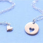 Personalized Peach Heart Mother and Child Necklace Creative Mother Daughter Clavicle Chain Mother's Day Gift