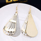 Popular Fashion Exaggerated Water Drop Alloy Fence Frosted Earrings Boutique Earrings