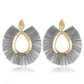 Leaf Tassel Exaggerated Earrings Retro Water Drop Fan-shaped Earrings Fashion Autumn and Winter Earrings