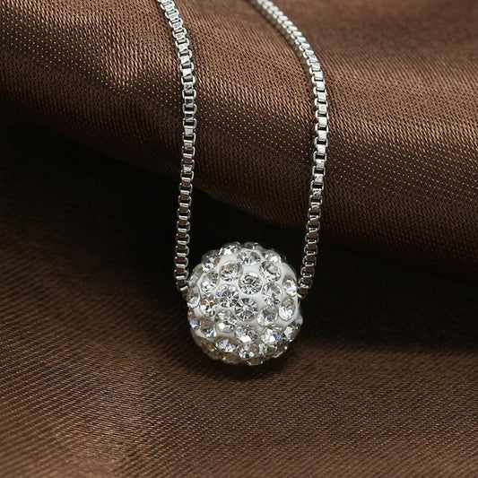 Exquisite jewelry Shambhala diamond ball pearl necklace diamond clavicle chain stall