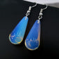 Creative Water Drop Earrings Alloy Natural Opal Powder Crystal Green Aventurine Earrings Stall