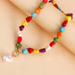 Jewelry Irregular Natural Color Turquoise Shaped Pearl Pendant Necklace Female Handwoven Necklace