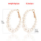 Explosive ins hot girl C-shaped imitation baroque pearl big ring earrings female earrings jewelry