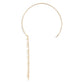 Jewelry niche temperament imitation pearl tassel chain necklace simple geometric metal collar female