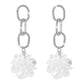 E1933 Niche Temperament Gentle Fan Earrings Fashionable Light Luxury Claw Chain Rhinestone Three-dimensional Flower Earrings Women