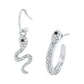 E1369 Jewelry exaggerated micro-inlaid snake-shaped asymmetric earrings personality geometric design earrings