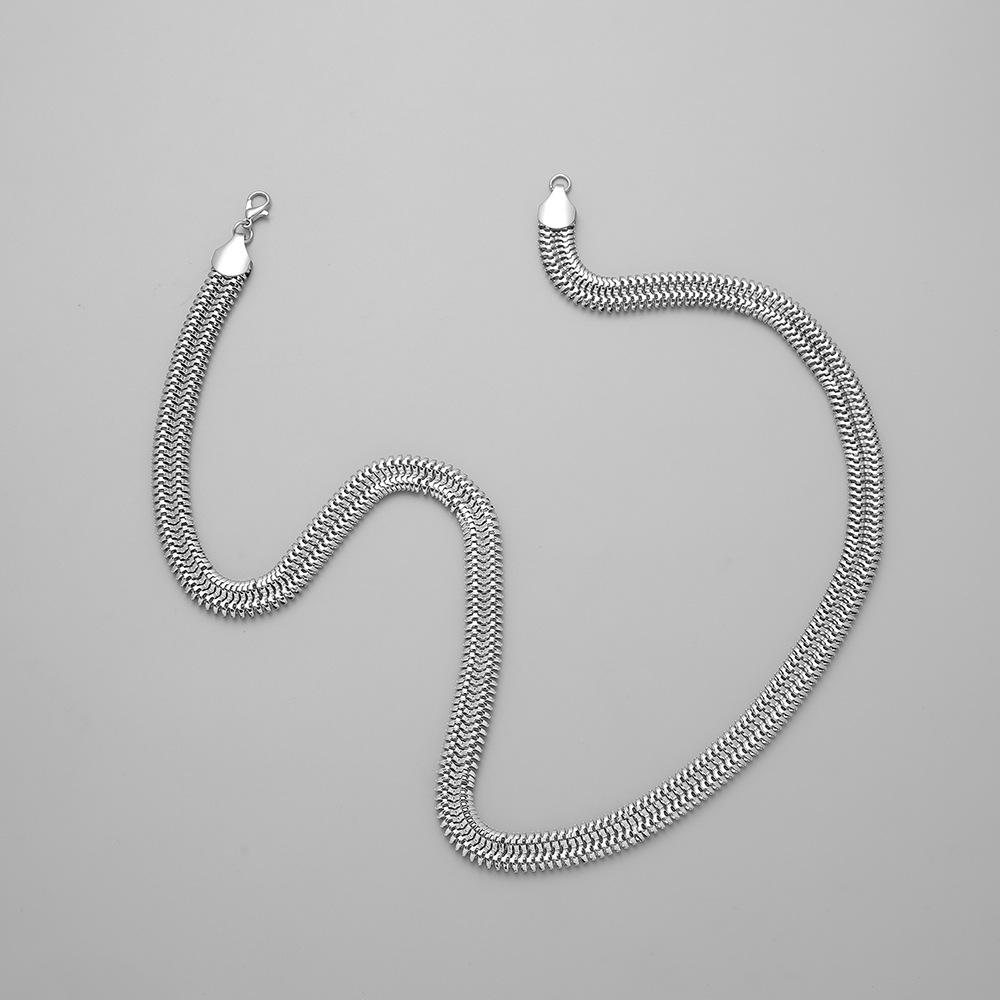 Fashion Snake Keel Silver Chain Simple Atmosphere Versatile Retro Punk Men's Trend Necklace