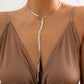 Jewelry Hip Hop Metal Snake Bone Chain Necklace Trend Geometric Long Braided Clavicle Necklace