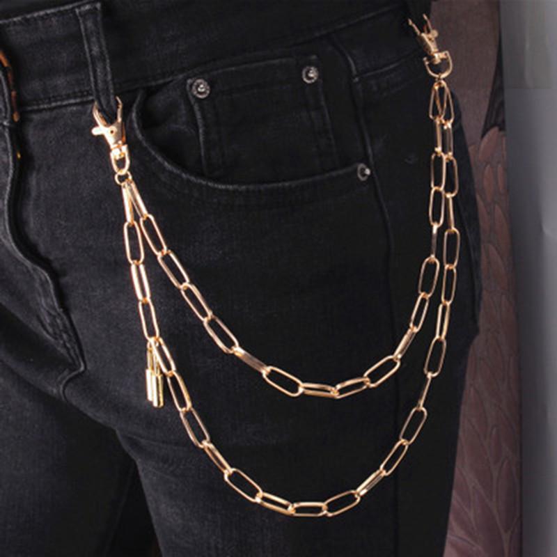 Jewelry Punk Retro Multi Layered Body Chain Fashion Lock Waist Chain Pants Chain