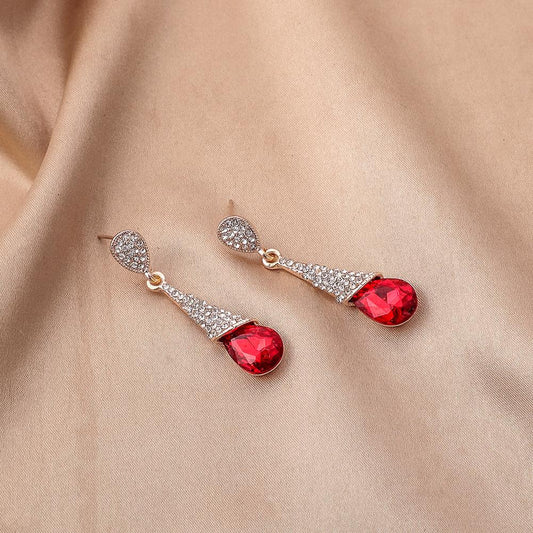 Fashionable Long Drop Earrings Simple and Exquisite Diamond Earrings Jewelry