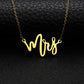 English Mrs Necklace Female Titanium Steel Small Letter Clavicle Chain Bridesmaid Gift
