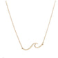 Long Wave Necklace Beautiful Wave Pendant Clavicle Chain Beach Surfer 19 Years Explosion