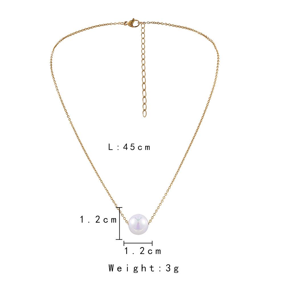 Simple Polarized Mermaid Pearl Necklace Women's Light Luxury Niche Design High-end Clavicle Chain Necklace