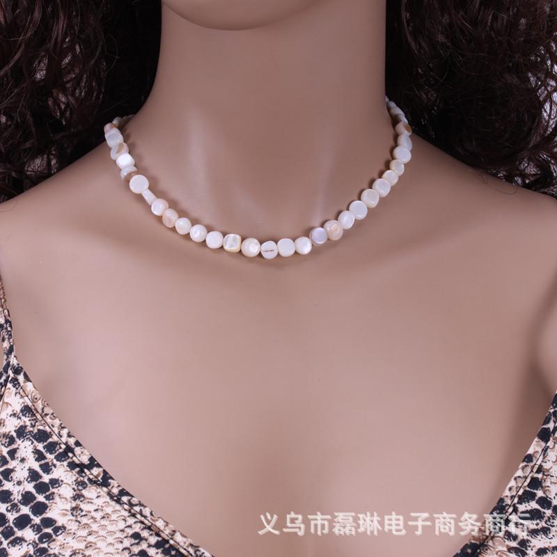 Jewelry Female Worker String Colorful Beads Bohemian Fashion Shell Necklace Two-piece Set