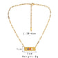 Niche fashion simple personality stainless steel angel number 444 color dripping oil square brand necklace female