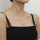 Jewelry fashion half sun high-end mother-of-pearl pendant necklace women's sweater chain light luxury all-match necklace